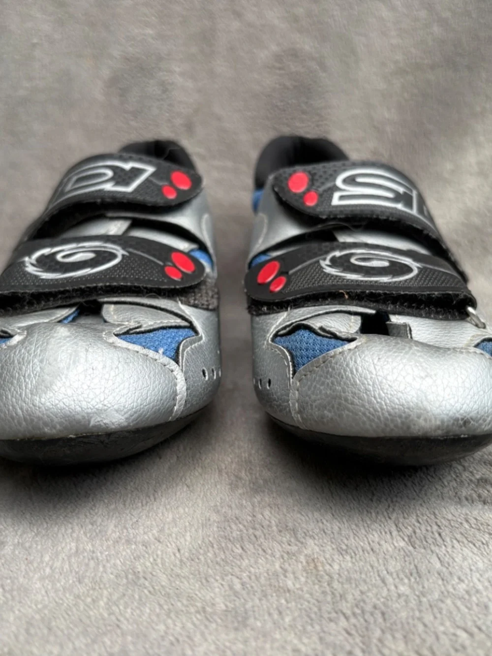 SIDI Clipless Road Bike Cycling Shoes Silver/Blue Women’s Size EU 37W/US7